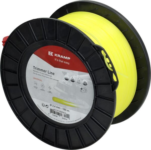 Fil de coupe Ø 2.4mm 180m rond jaune Kramp — réf. NL24180RKR