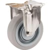 Ruote fisse in acciaio inossidabile con collegamento a piastra e rivestimento in gomma 160 - 400kg