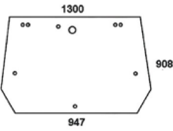 Vitre arrière inférieure — réf. D6722A