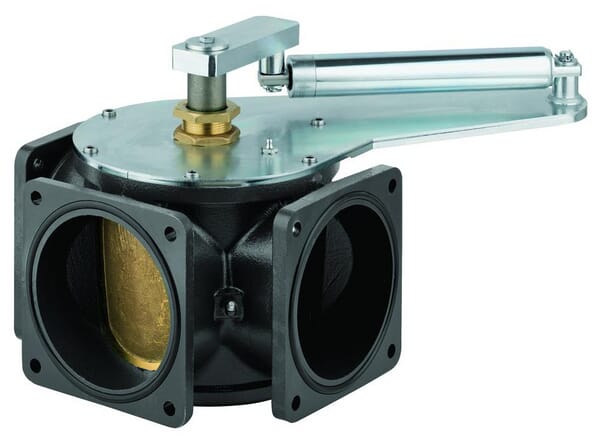 Vanne 3 voies 8" + vérin hydraulique — réf. 8002002