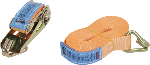 Upínací popruh typ 25A, 4 kN, s ráčnou a hákem, 5 m