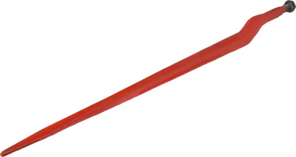 Dent d'ensilage, coudée : Profilé en double T de 62mm 35x890mm, pointe plate avec écrou M22x1.5mm, rouge, Battista Porteri · réf. FT486833