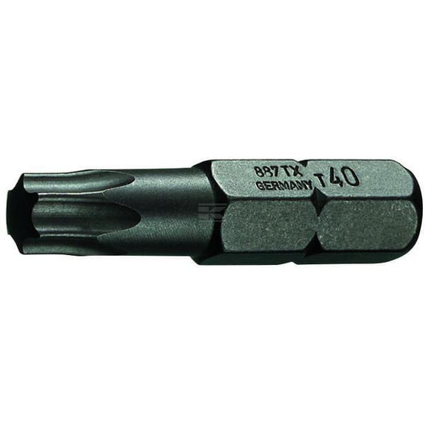 TX Langbit mit Bohrung für Torx Schrauben m. Sicherheits Pin T5