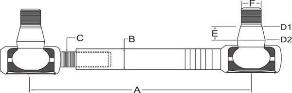 Rotule de direction complète vue 2