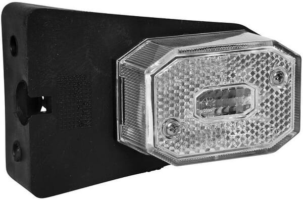 Feu de position Flexipoint, blanc avec œillet, 12 volts, avec support — réf. 316569037