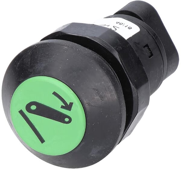 Interrupteur poussoir, abaissement du relevage, rond, vert · réf. 11911002PN