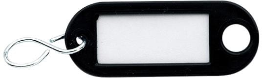Porte-clefs noir avec étiquette · réf. HG1000ZW