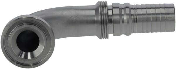 Raccord à sertir 4SH-DN25 avec flasque ø44,5 mm 90° · réf. SFLH251690G2