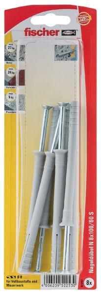 Cheville à clouer avec vis Fischer — réf. N8100ZK