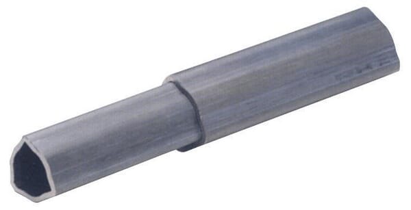 Tube profilé intérieur T50/T60, triangulaire, diamètre 45 x 36,6 x 4 mm, longueur : 865 mm · réf. 4300153160112