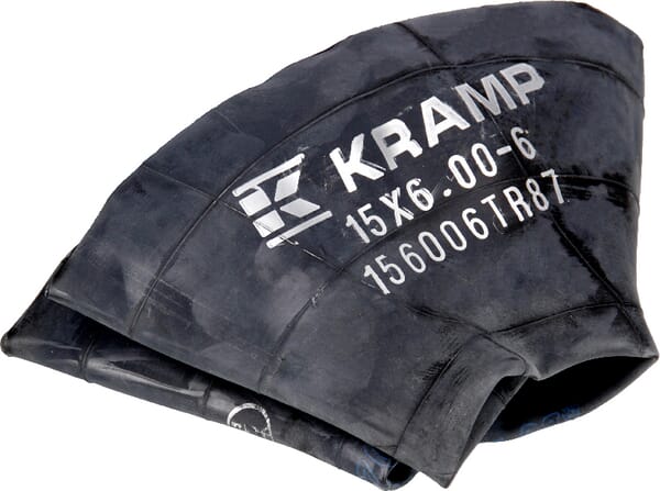 Chambre à air pour jante de Ø 6", 15x6.00-6, valve courbée 90° TR87, Kramp — réf. 156006TR87