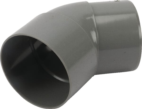 Coude PVC 80 mm 45° gris · réf. HWA280801G
