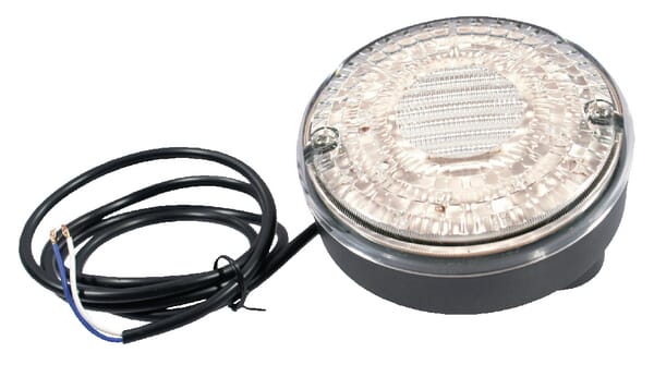 Feu de recul LED, ronde, 12/24V, blanche, à boulonner, Ø 140mm — réf. LA2005M