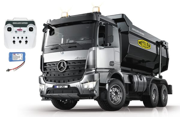Camion benne Mercedes Benz Arocs 1:20 Metal Meiller 2,4 GHz · réf. JA406301