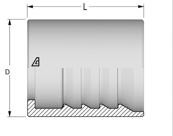 Jupe à sertir Ø26x30,5mm DN13 acier / zingué Alfagomma vue 2