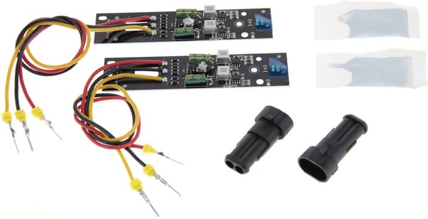 Kit de conversion DRL LED pour phares, feux de position, blanc ou orange, prise AMP, compatible avec John Deere/Valtra — réf. LA80047