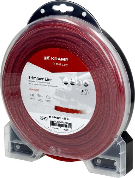 Fil de coupe Ø 3mm 56m torsadé rouge Kramp — réf. NL3056TCKR