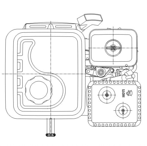 Loncin G200 1-cyl 5,5 hk 20x53 mm - Vaaka-Akseli Moottorit - G200FA - 7