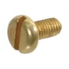 DIN 85 cylinder bolts with slot head, metric, brass