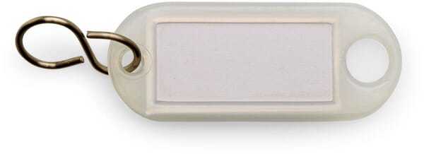 Porte-clefs transparant + étiquette · réf. HG1000TR