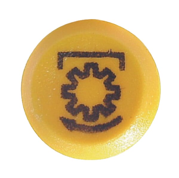 Interrupteur poussoir, PTO, rond, jaune vue 2