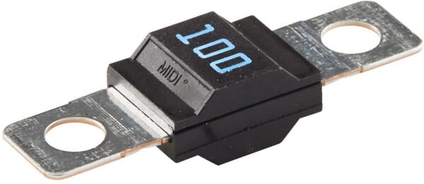 Fusible midi 32V 100A longueur 41,1mm bleu Hella · réf. 8JS742901051