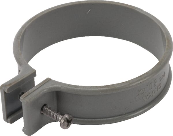 Support tuyau PVC 80 mm gris · réf. HWA880801G