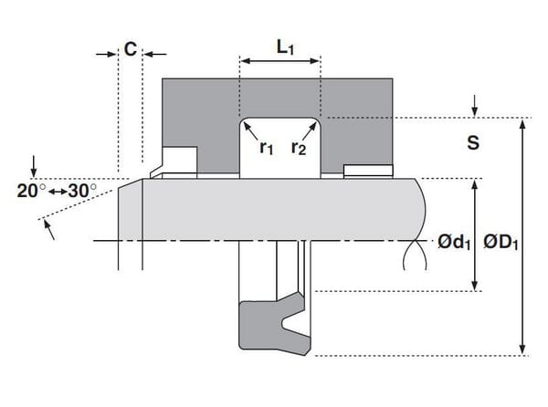Joint de tige 71x56x8,4mm Hallite vue 2