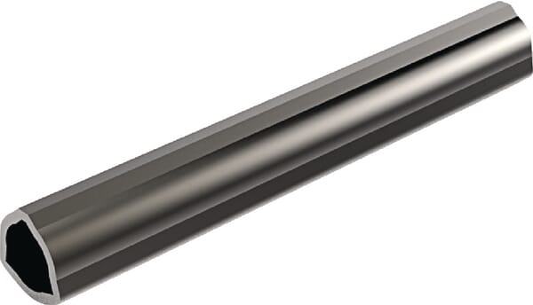 Tube profilé intérieur AB7N, triangulaire, diamètre 45 x 34,2 x 5,4 mm, longueur : 1 000 mm · réf. 6104505100