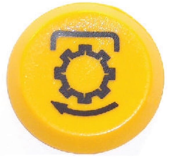 Interrupteur poussoir, PTO, rond, jaune vue 3