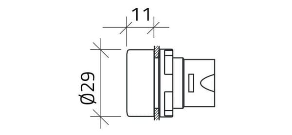 Bouton-poussoir lumineux vue 3