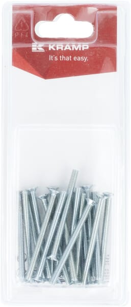 Vis à tête fraisée M4 x 50mm (20) — réf. KR963450P20B