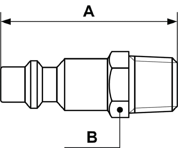 Racc. rap. filet mâle BSP 3/8" vue 2