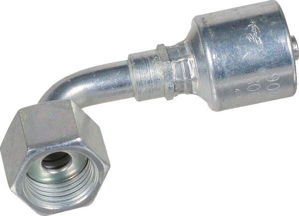 Raccord à sertir DN6-11/16 ORFS 90° · réf. 4G6FFORX90S