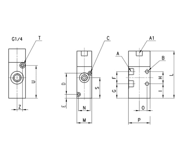 Distributeur 3/2, monostable vue 2