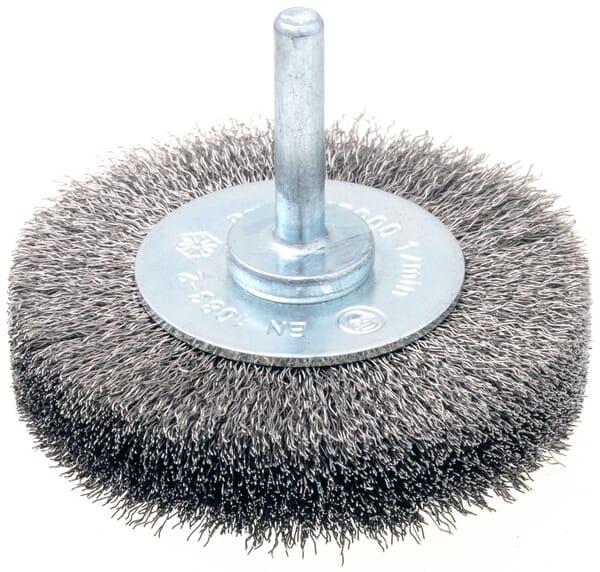 Kulatý kartáč s vlnitým ocelovým drátem a 6mm dříkem