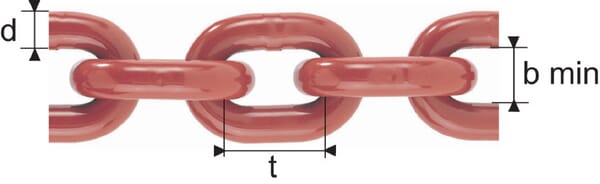 Ocelový řetěz s kulatými články G80