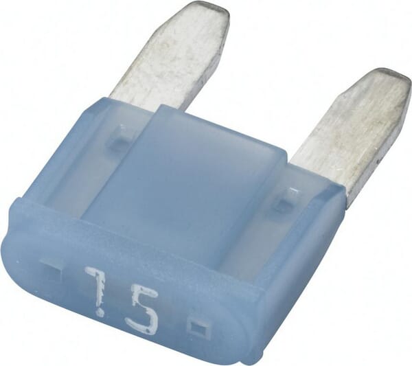 Fusible lame mini 32V 15A longueur 16,3mm bleu pack 10x Hella · réf. 8JS728596222
