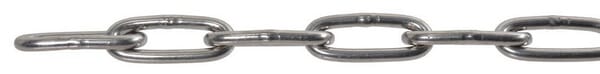 Řetěz z kruhové oceli A4, dlouhé články, DIN 763 AISI 304
