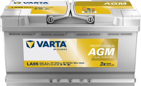 Batterie 12V 95Ah 850A LA95 VARTA Professional Dual Purpose AGM · réf. 840095085