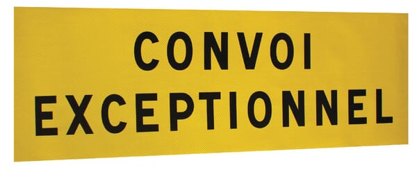 Bâche CONVOI EXCEPTIONNEL classe 2 1200 x 400 mm · réf. 486840