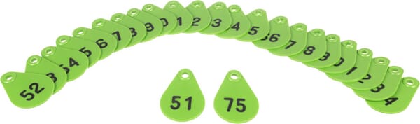 Známka na krk č. 51-75, zelená