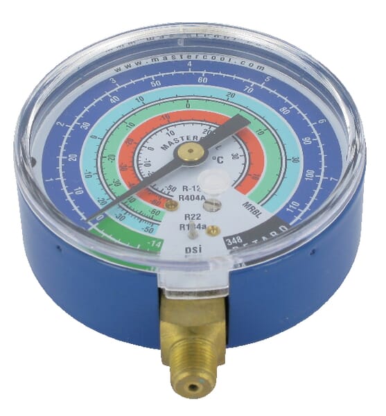 Manomètre 80 mm basse-pression bleu — réf. KL090266