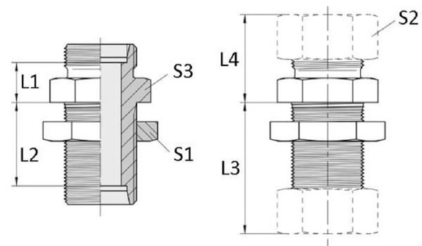 Passe cloison Ø13 vue 2