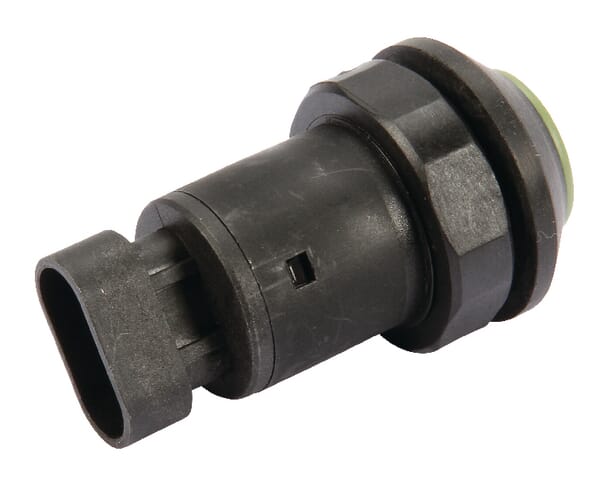 Interrupteur poussoir, relevage, rond, vert vue 2