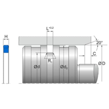 Joint de piston 100x84,5x6,3mm Kramp vue 3