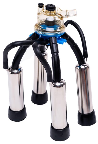 Milking cluster complete 150ml, liner 10mm, out 14mm