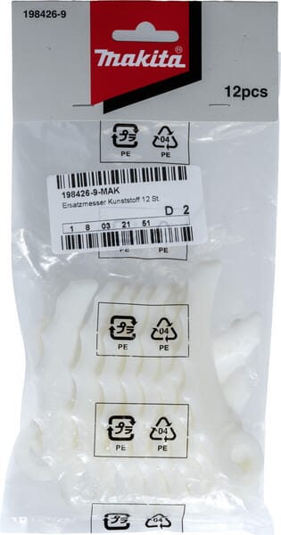 Lames de rechange en plastique, paquet de 12 · réf. 1984269