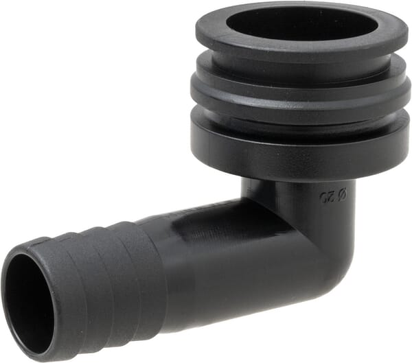Raccord à fourche, femelle 90° AF4, embout de tuyau 20 mm · réf. 8420403