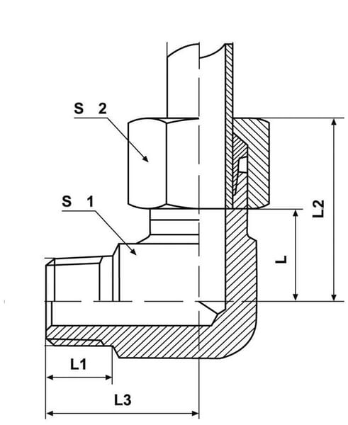 Coude mâle 6LL-M10 vue 2